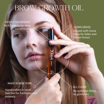 Brow Growth Oil application - nourishing treatment for fuller, thicker brows