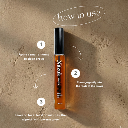 Natural brow growth serum with botanical ingredients for sparse brows